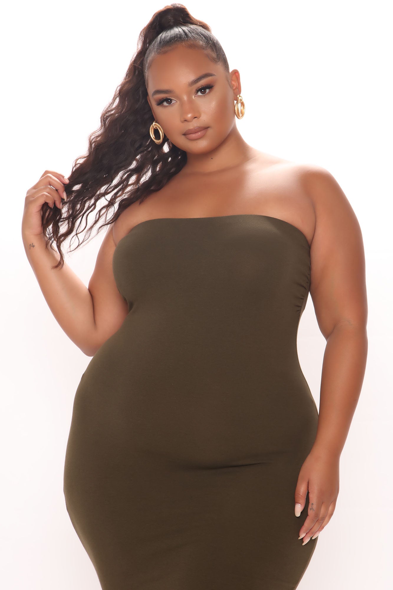 Rhianna Tube Dress - Olive
