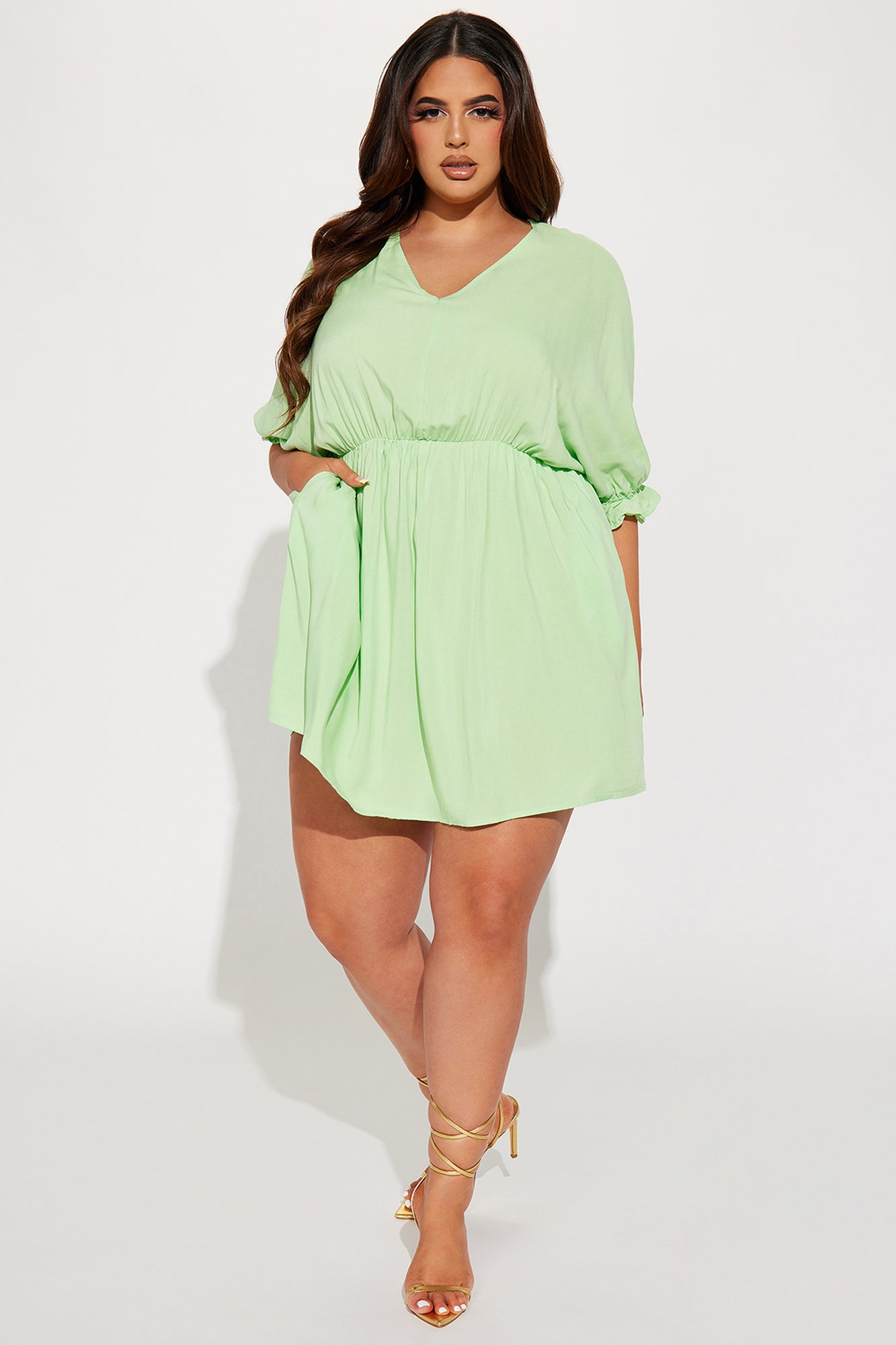 Melanie Mini Dress - Lime
