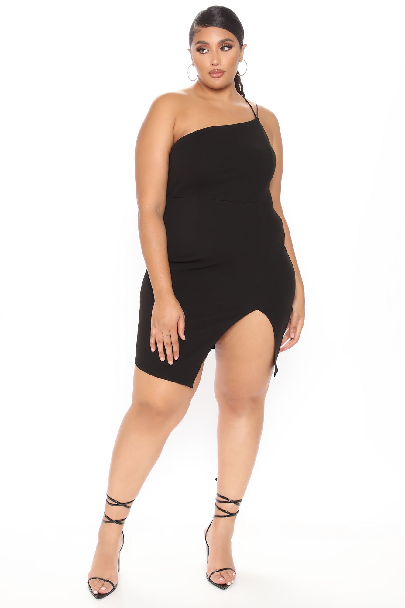 A Careless Night Midi Dress - Black