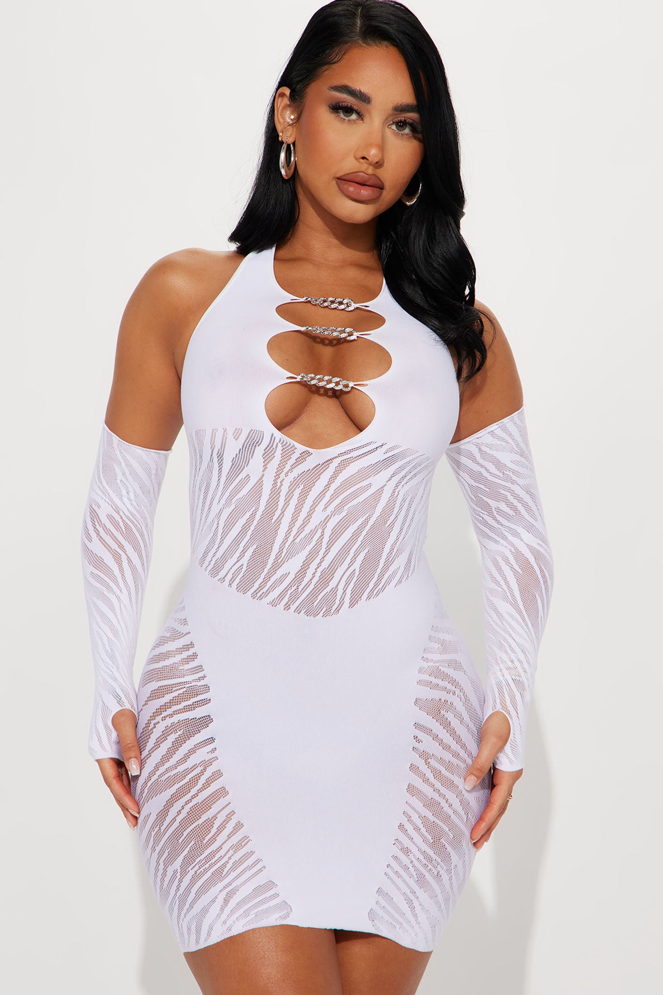 A Dime Piece Seamless Mini Dress - White