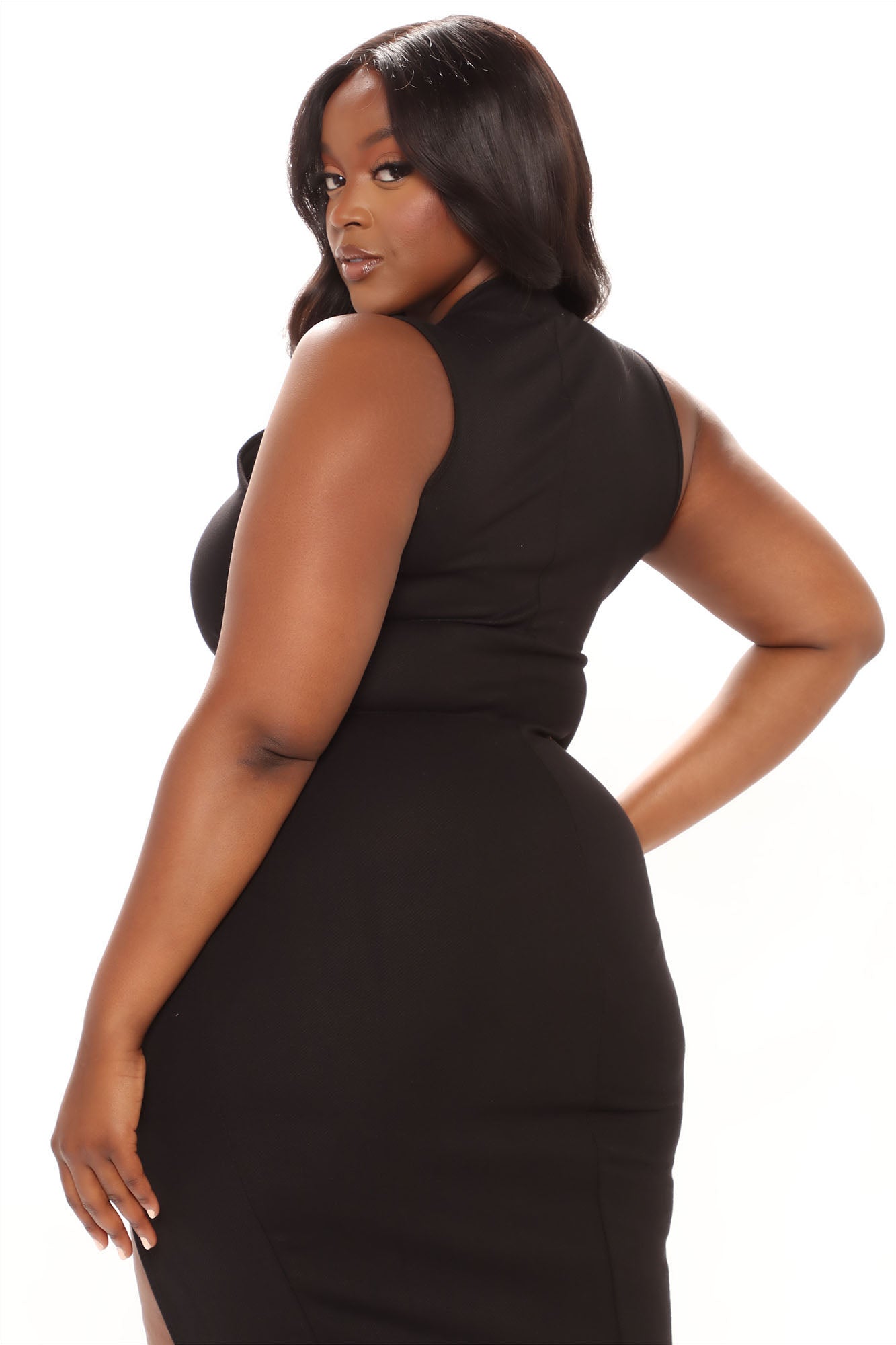 Come Closer Midi Dress - Black