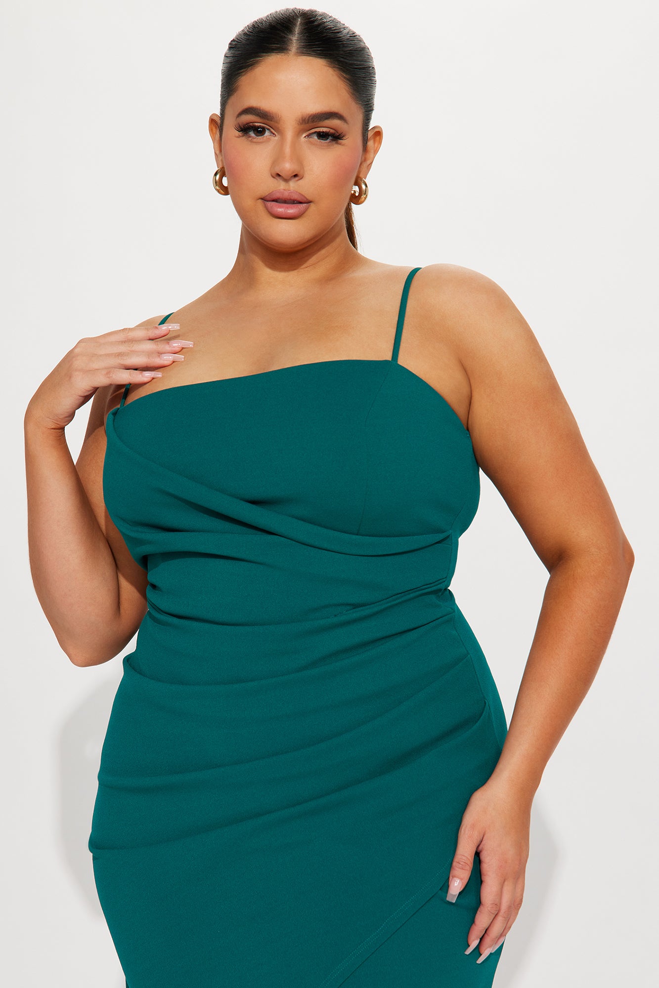 Elegant Night Maxi Dress - Emerald