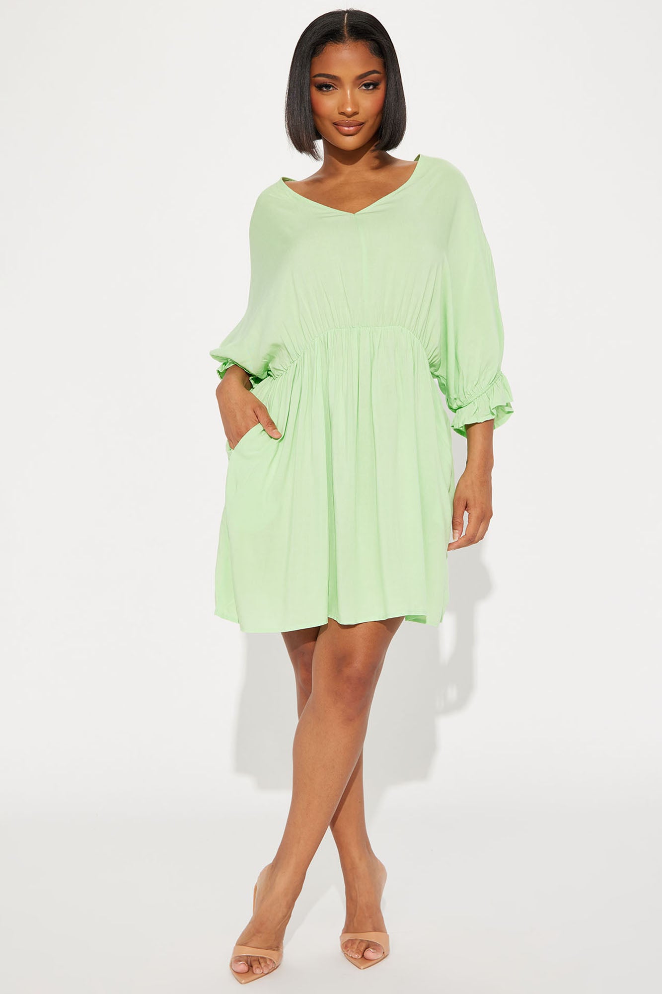 Melanie Mini Dress - Lime