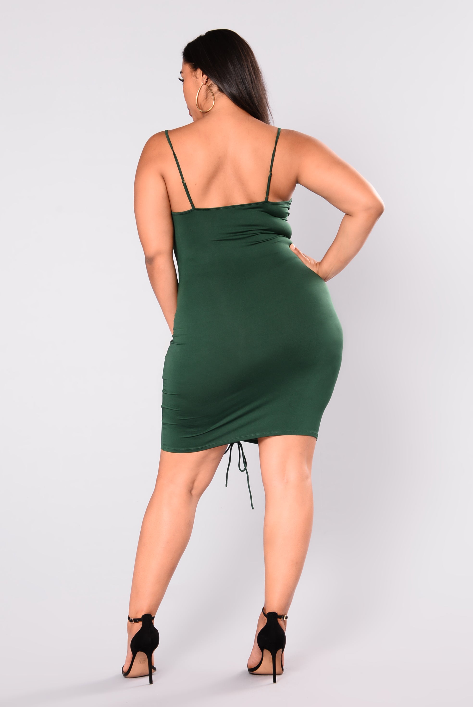Shanghai Ruched Dress - Hunter Green