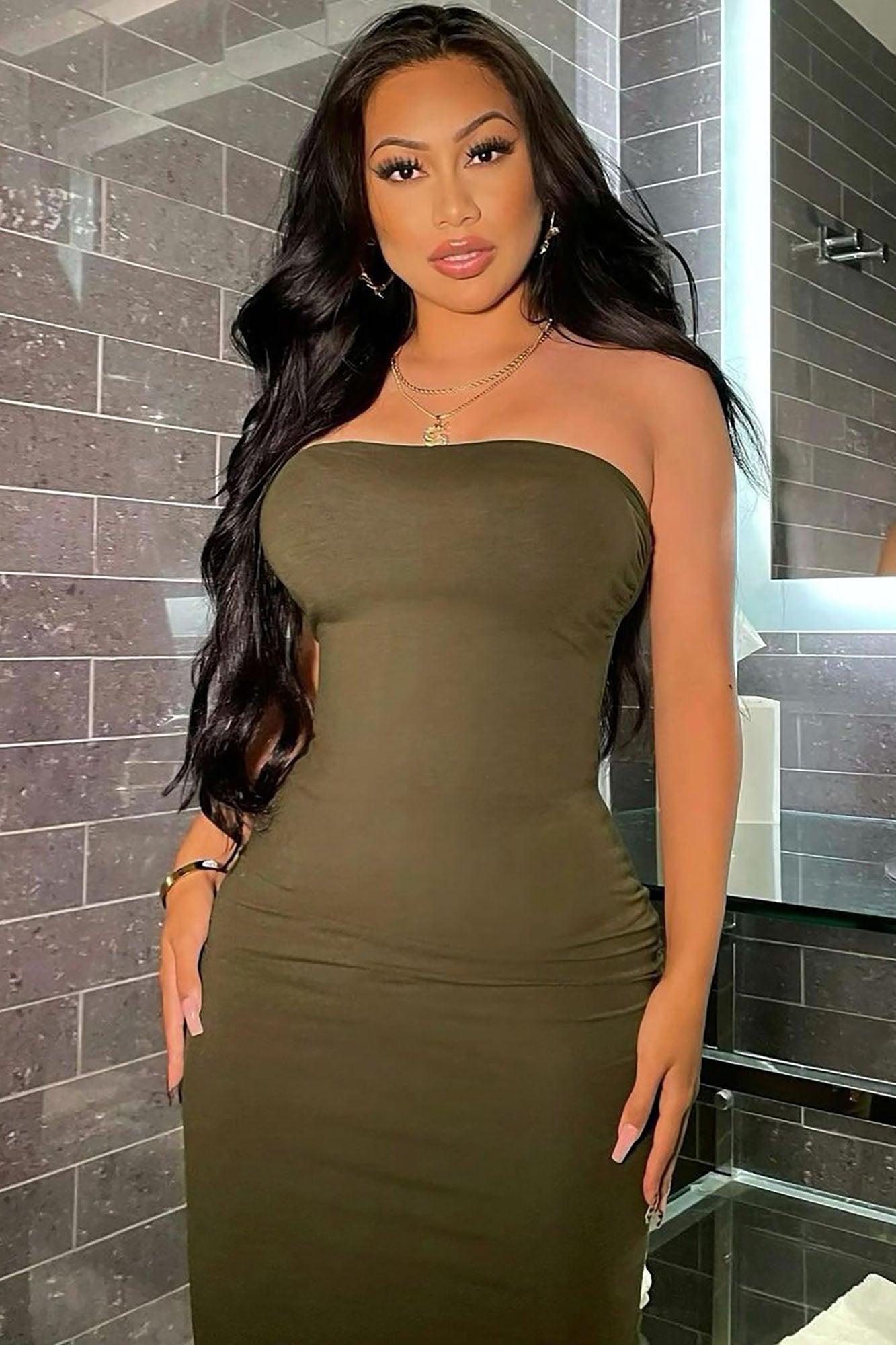 Rhianna Tube Dress - Olive
