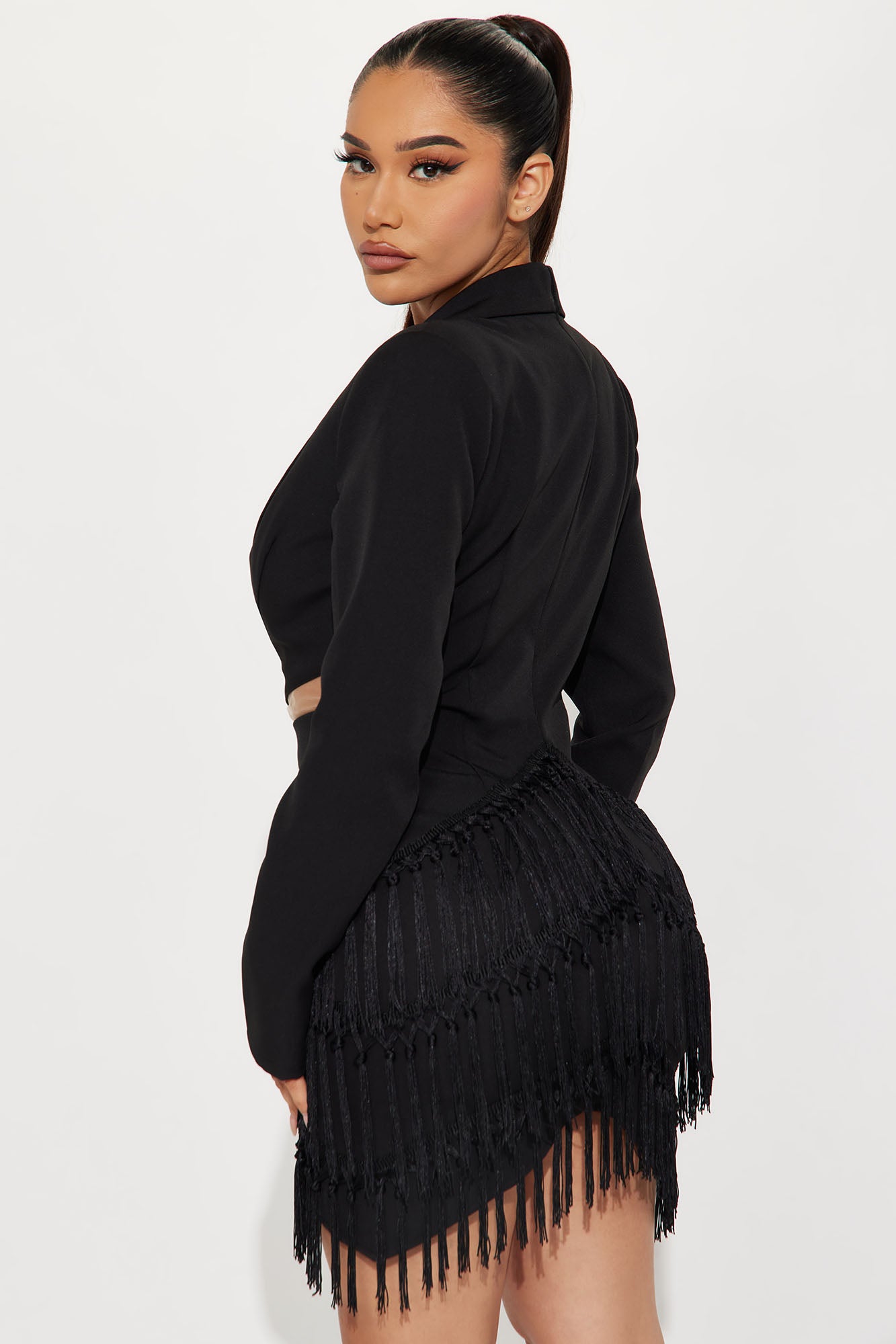 Risque Business Blazer Mini Dress - Black