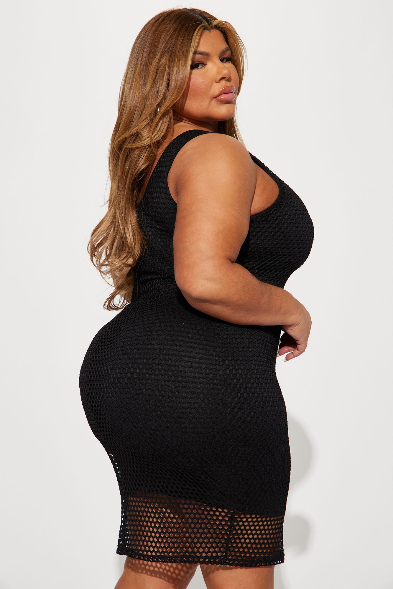 All Caught Up Midi Dress - Black