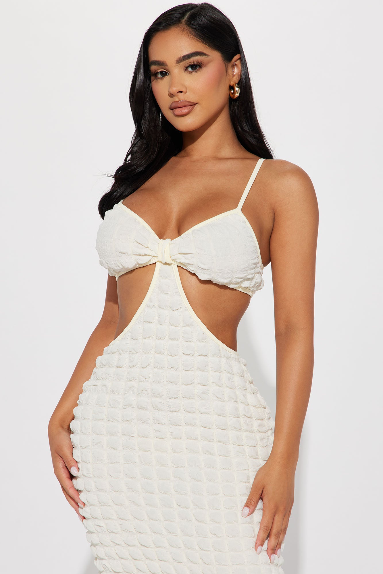 Wren Bubble Maxi Dress - White