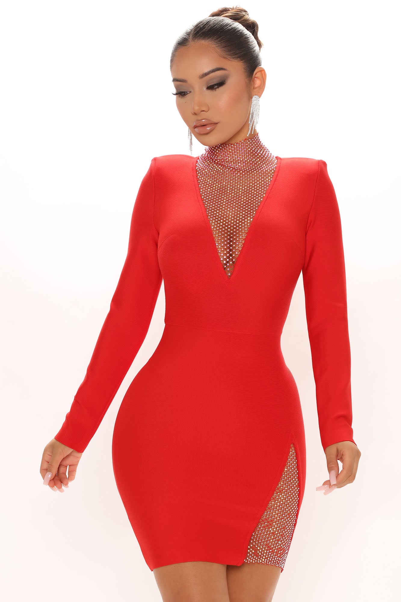 Beginning To Wonder Bandage Mini Dress - Red