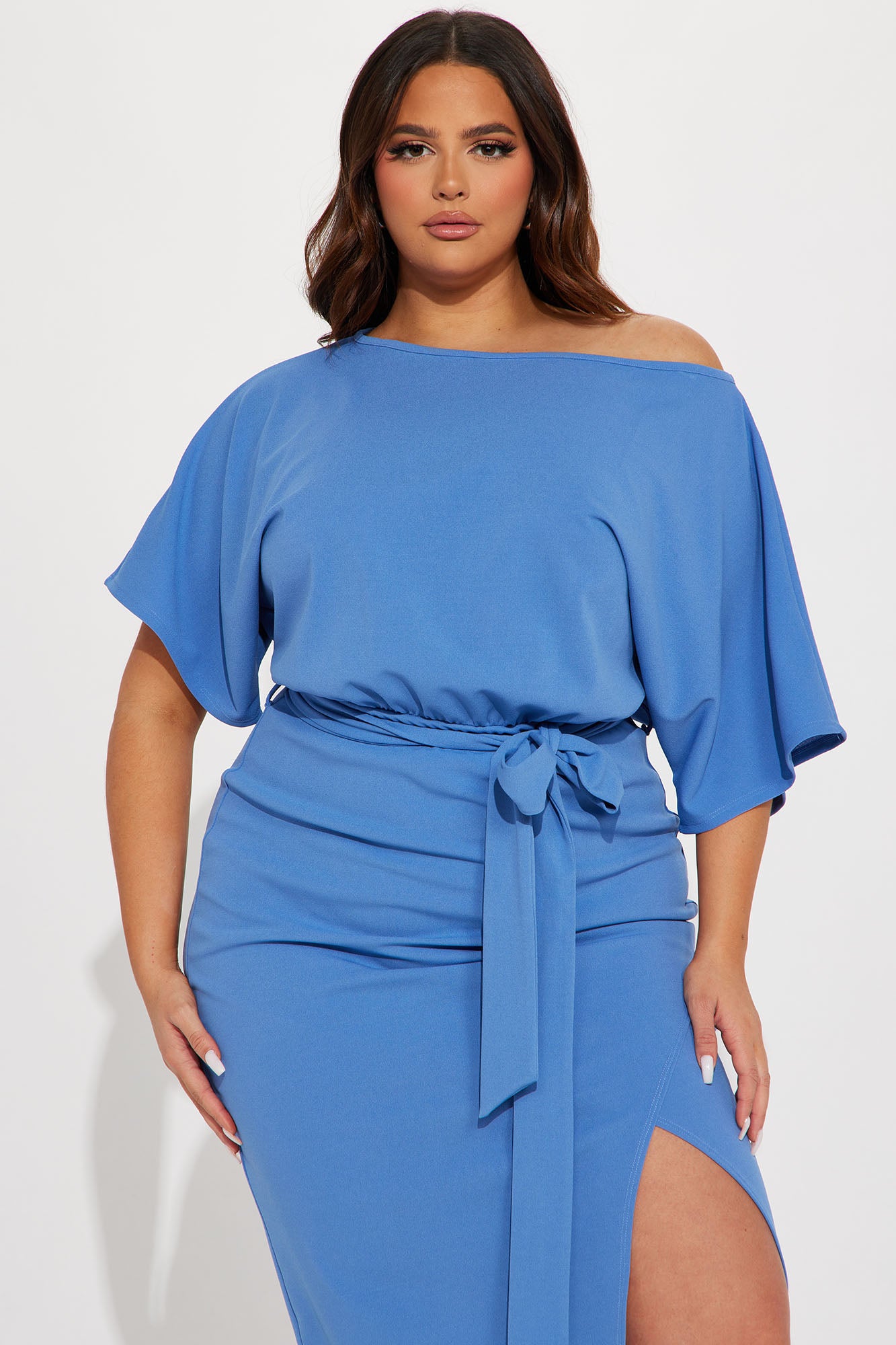 Please Hold Midi Dress - Blue