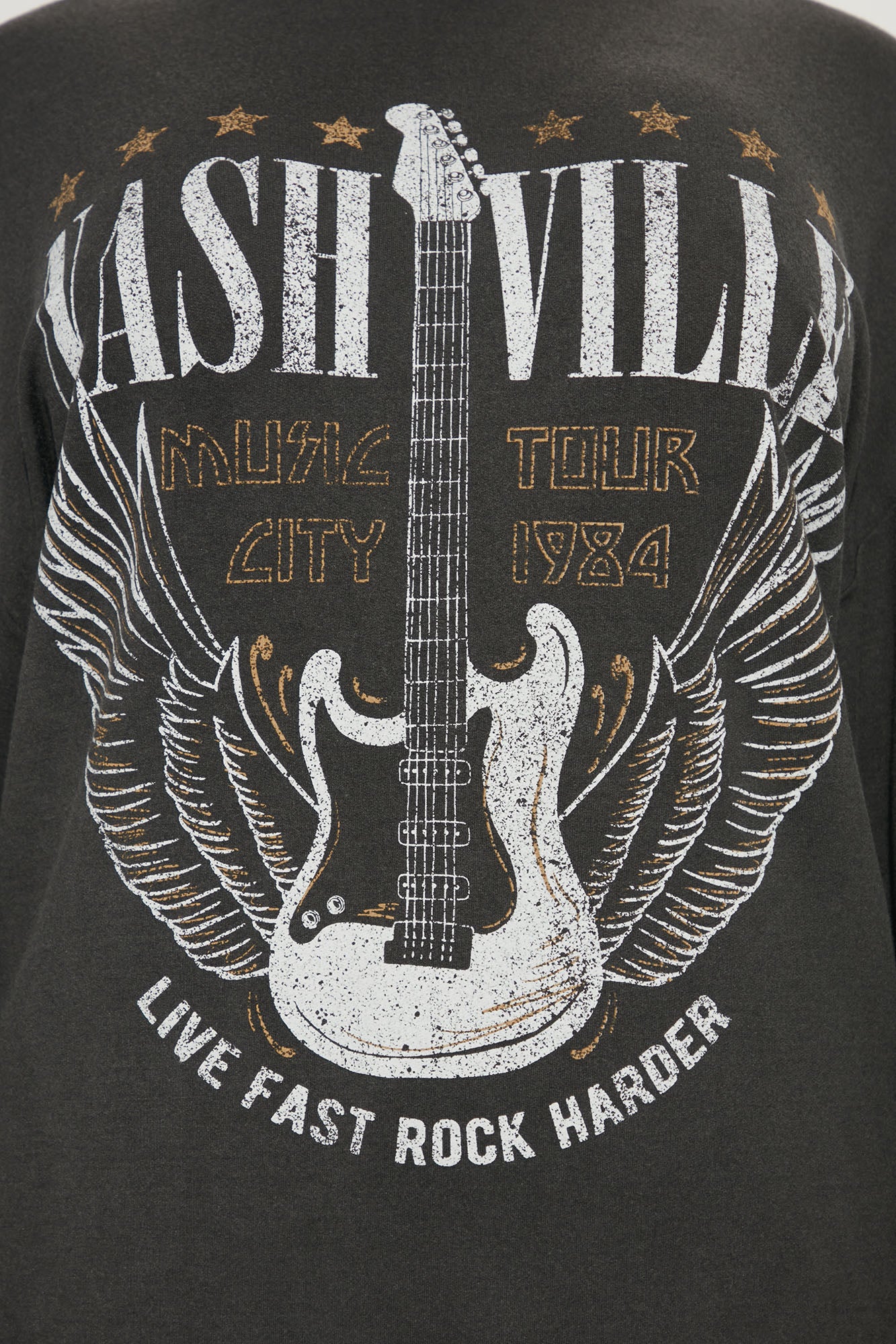 Nashville Long Sleeve T-Shirt Mini Dress - Black Wash