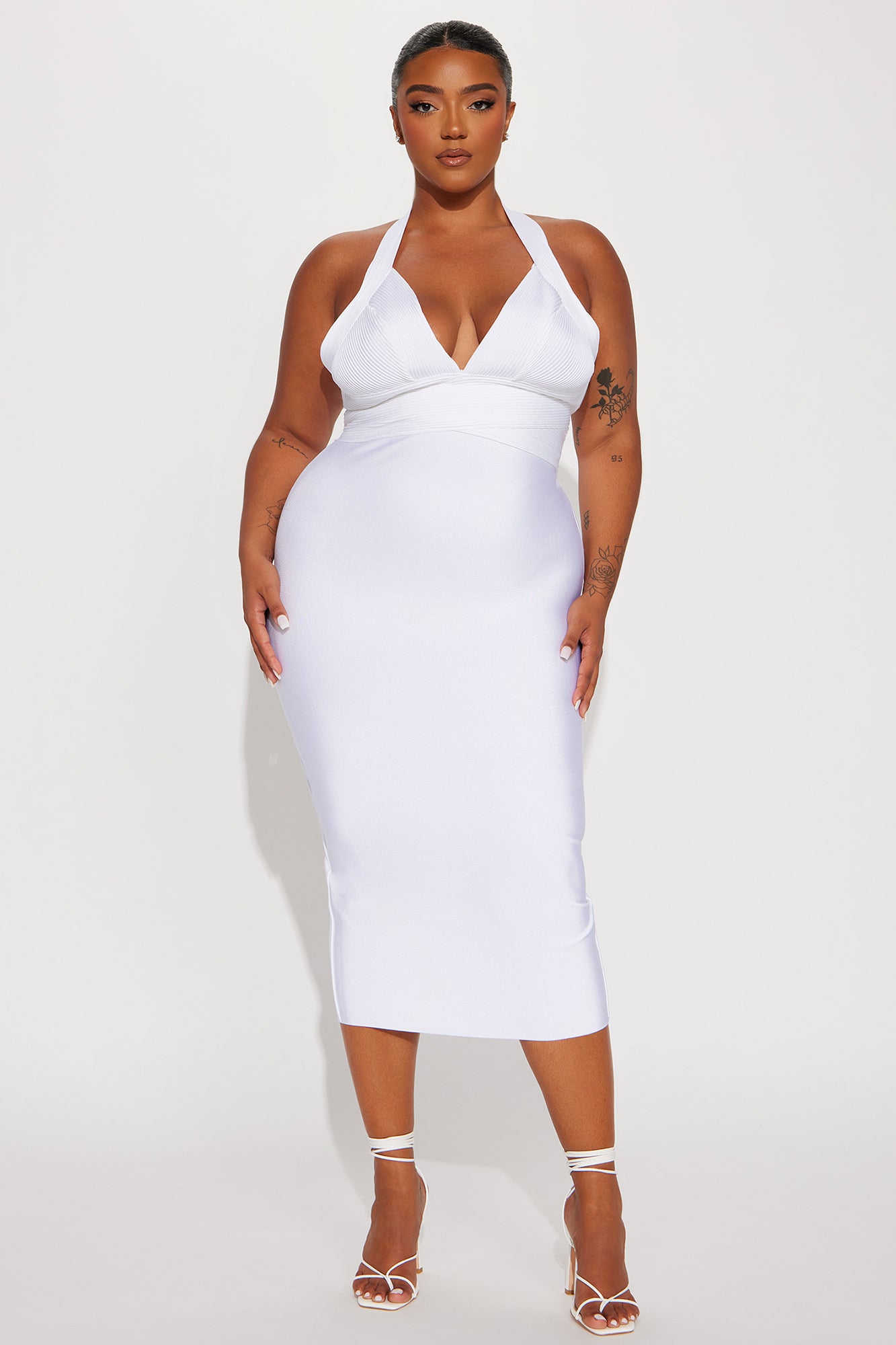 Tiffani Bandage Maxi Dress - White