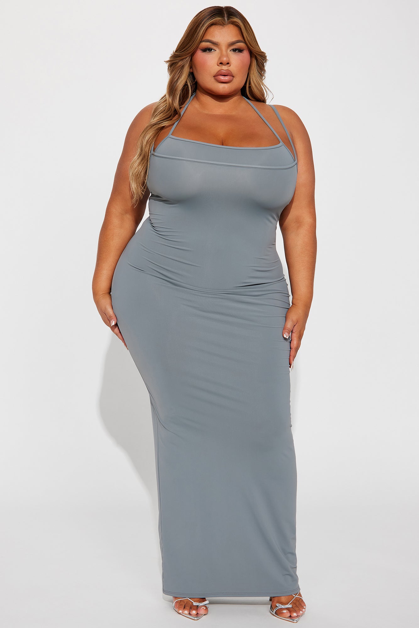 On The Go Maxi Dress - Silver