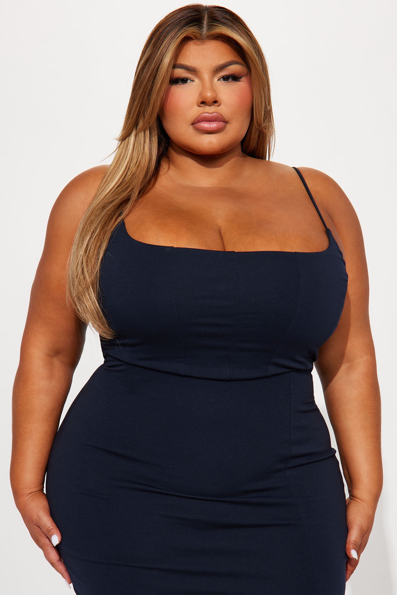 Kassie Midi Dress - Navy