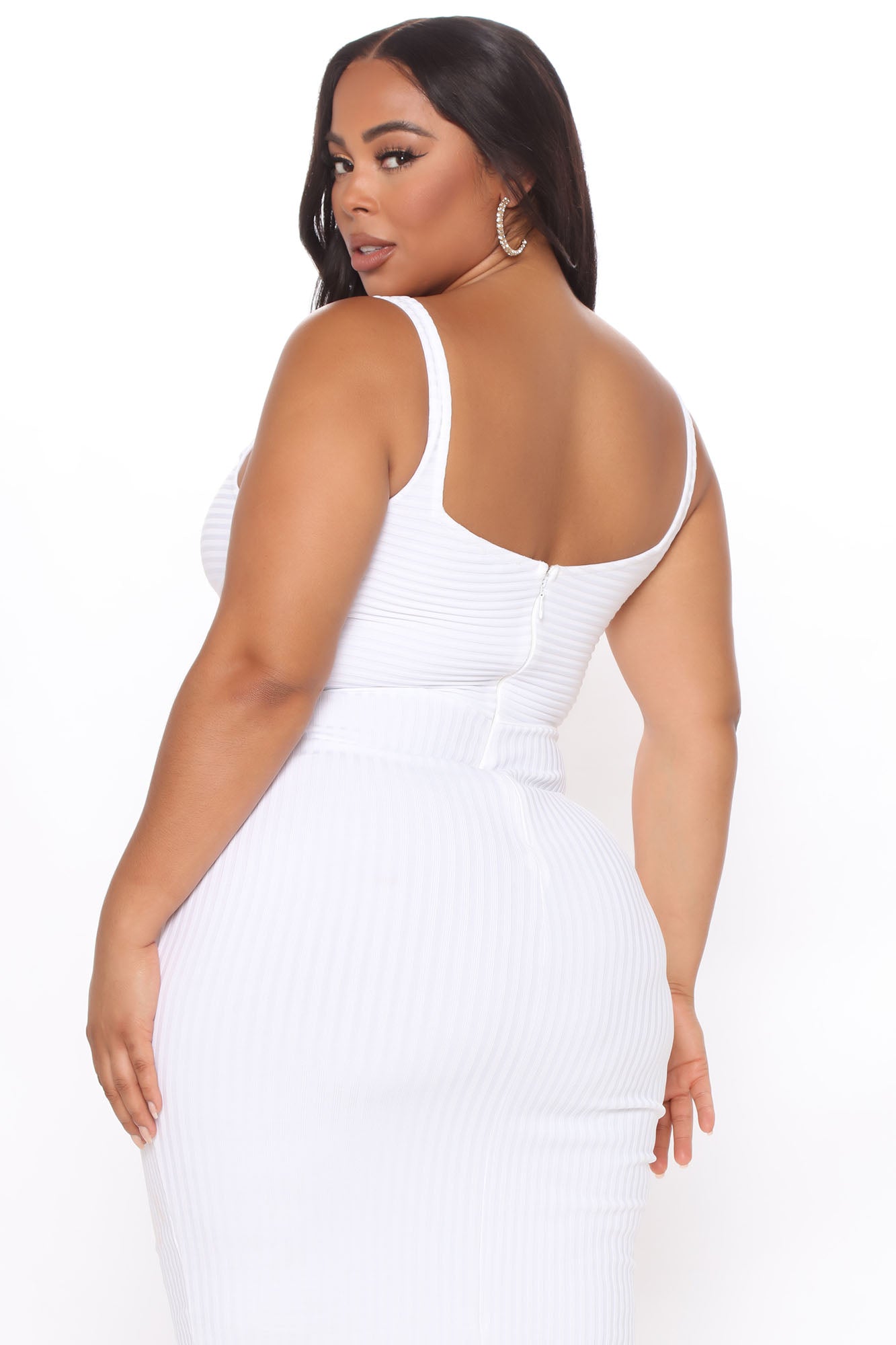 No Cuts Given Bandage Midi Dress - White