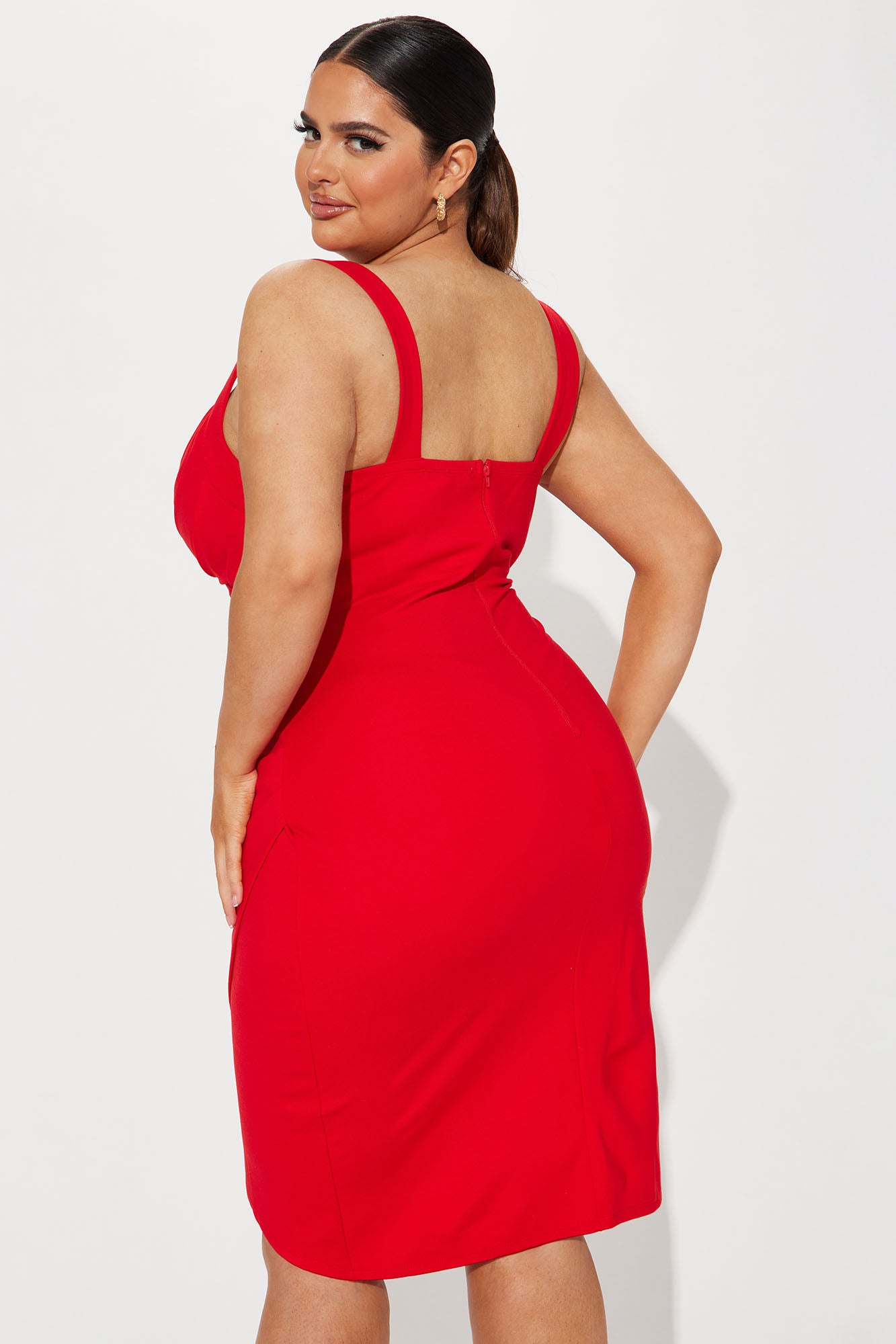 Second Date Midi Dress - Red