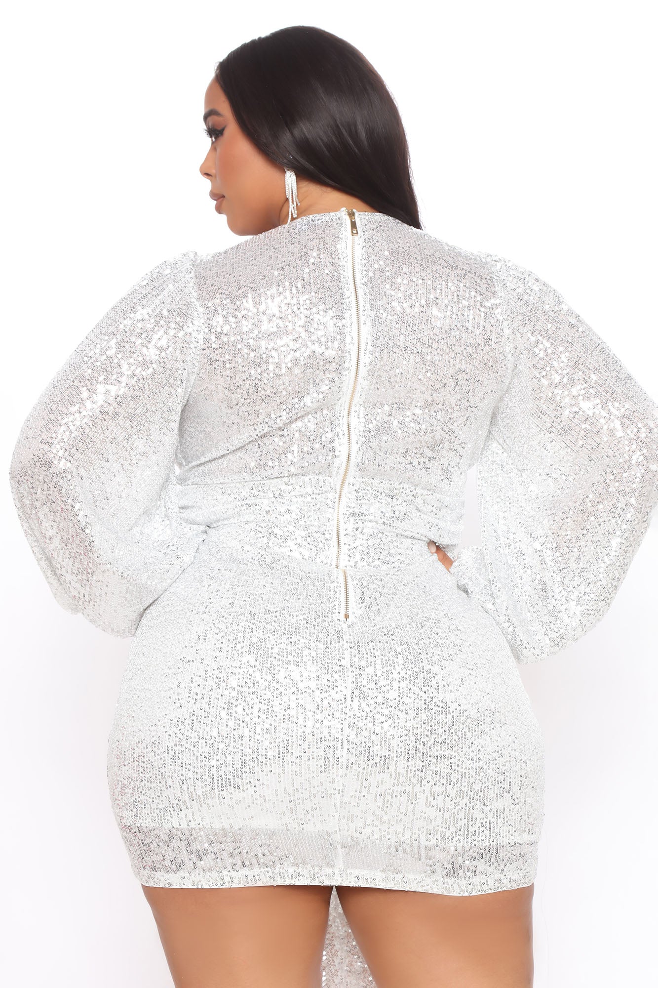 Starla Sequin Mini Dress - White