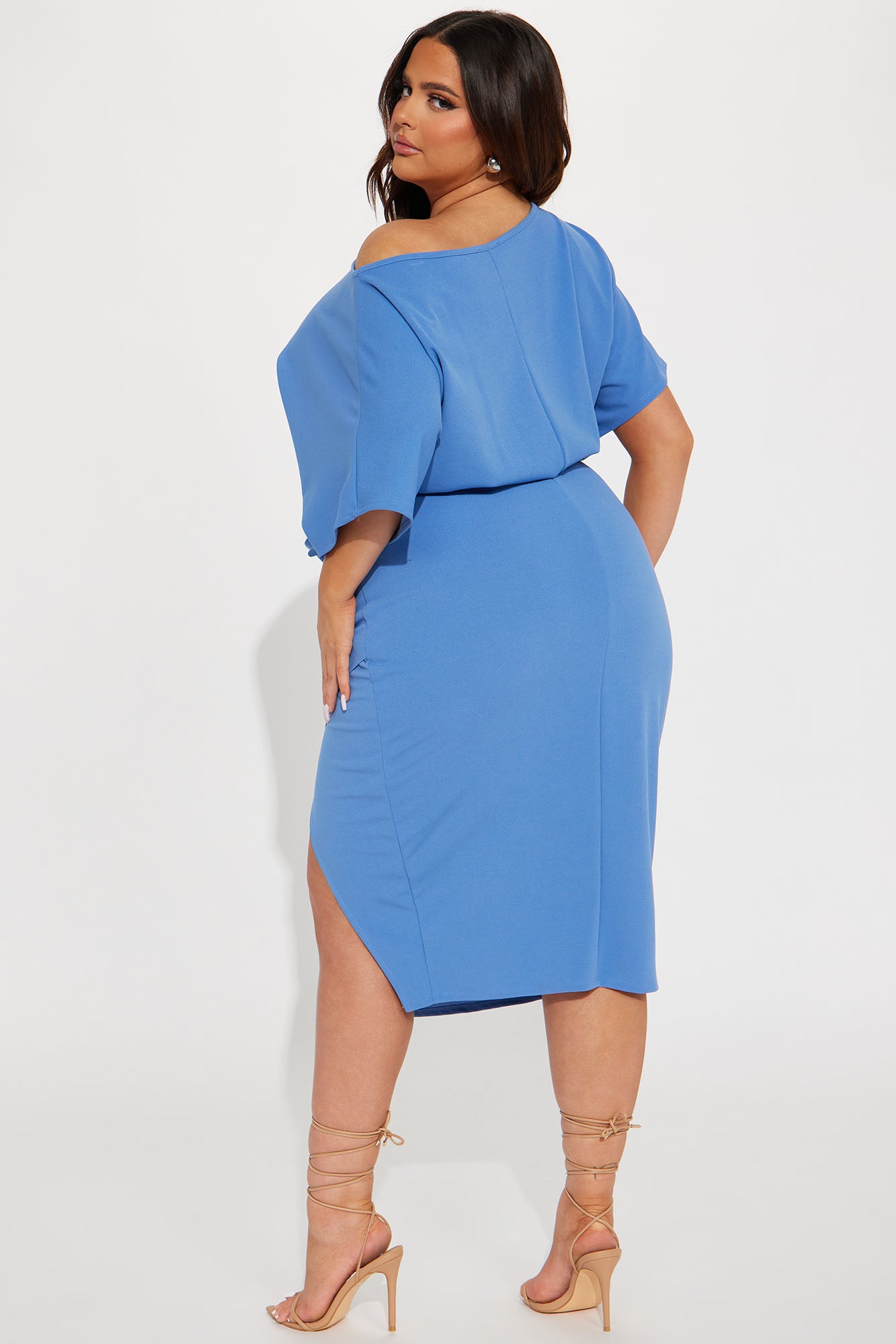 Please Hold Midi Dress - Blue