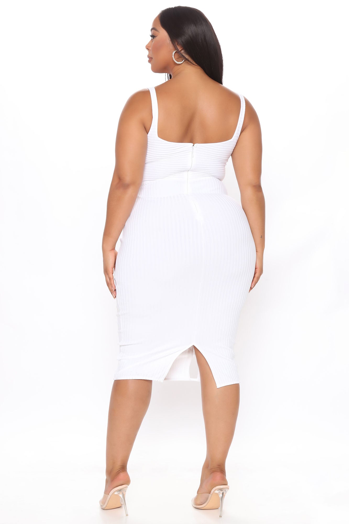 No Cuts Given Bandage Midi Dress - White