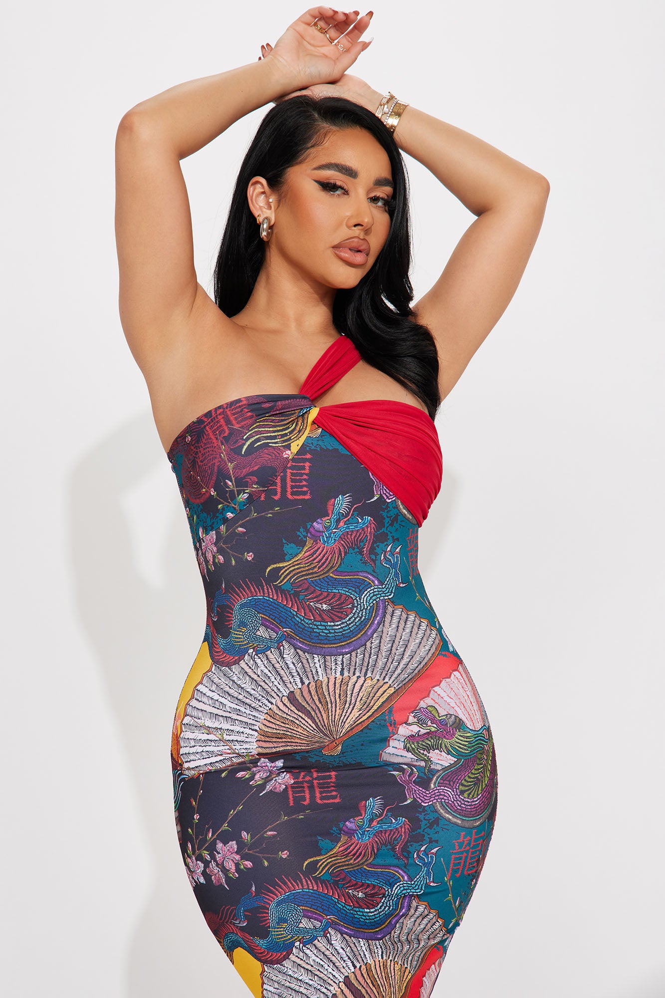 Inquisitive Fortune Maxi Dress - Black/combo