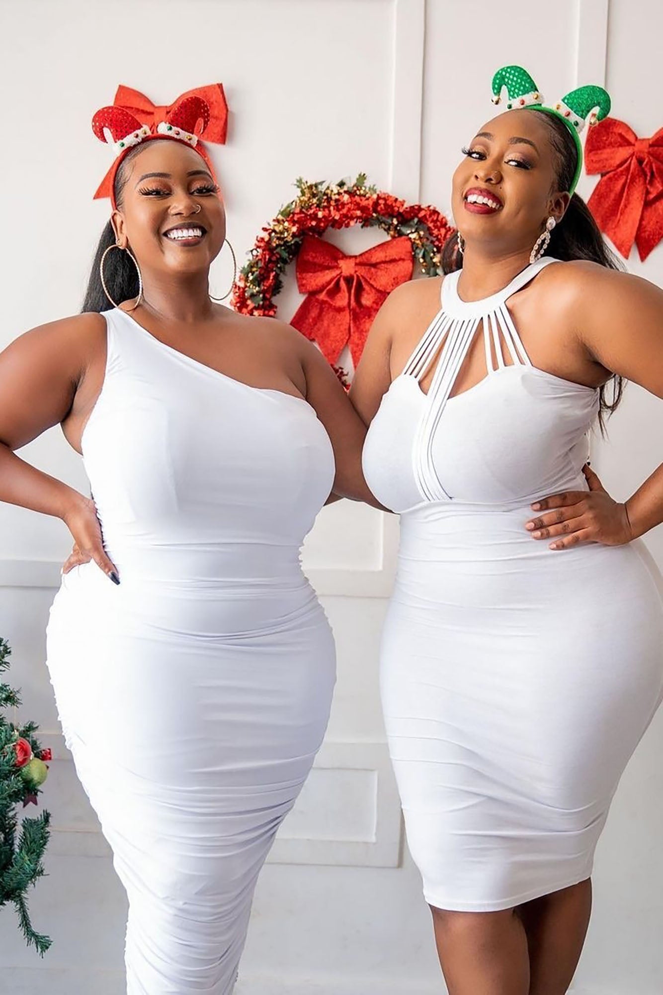 My Man And Me Ruched Midi Dress - White